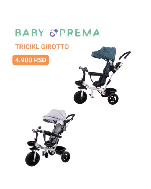 Prve avanture su najlepše uz pravi tricikl! 🚲

Jungle Girotto tricikl prati vaše mališane od 6+ meseci i pruža sigurnost, udobnost i zabavu u svakoj šetnji. ✨

✔️ Rotirajuće sedište 360°
✔️ Sigurnosni pojasevi sa 5 tačaka
✔️ Sklopivi baldahin i oslonci za noge
✔️ Ručka za upravljanje od strane roditelja
✔️ Korpice za sve neophodne sitnice

Praktičan, siguran i prilagodljiv svakom uzrastu – savršen saputnik za istraživanje sveta. 🌱

🚛 Dostava na kućnu adresu (preko 3.000 rsd dostava je BESPLATNA).
📨 Sva pitanja i porudžbine u DM.
📍 Majevička 1, Novi Sad
⏰ PON-PET 8-20h, SUB 9-17h, NED 11-15h
📱 064/0335473 & 021/6612979
🌐baby-oprema.rs (link u opisu profila)

#onlinekupovina #babyshop #bebioprema